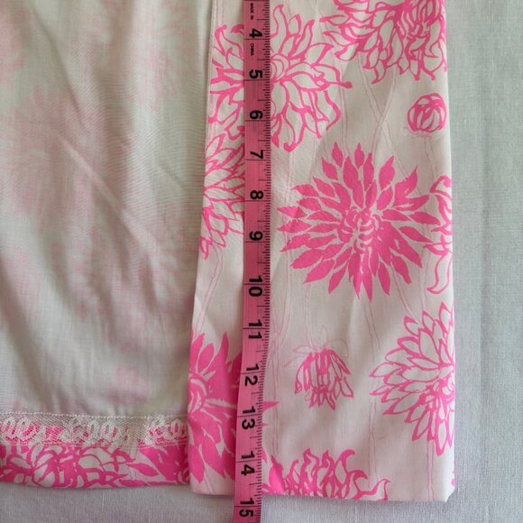 Lovely "The Lilly" Lilly Pulitzer Pink Floral Dress Crochet Detail Vintage Sz 14 - Picture 11 of 16